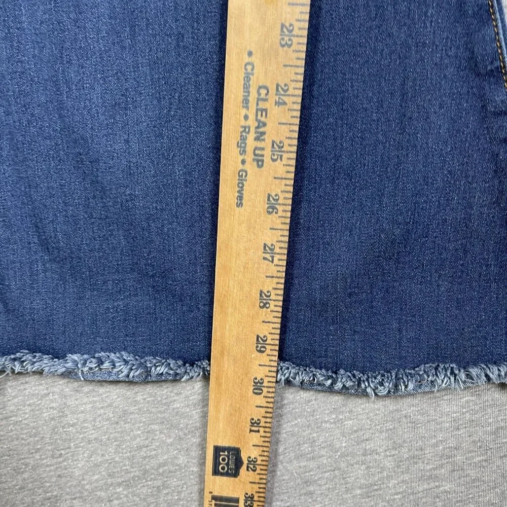 Free People Jeans Womens 27 Blue Flared Distressed Frayed Hem Bell Bottoms Y2K